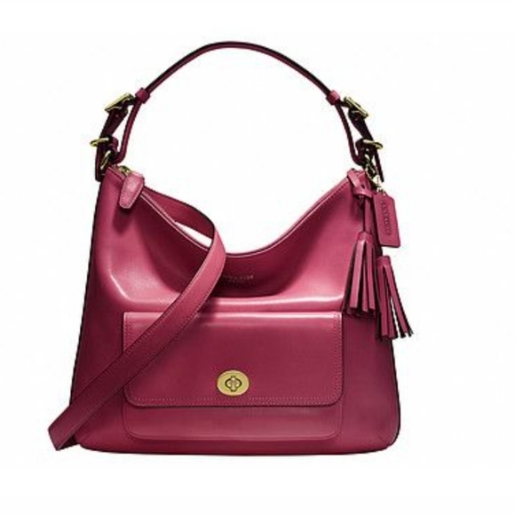 Coach Legacy Leather Courtenay Hobo Slouchy Shoulder Bag In Deep Port - Picture 2 of 16